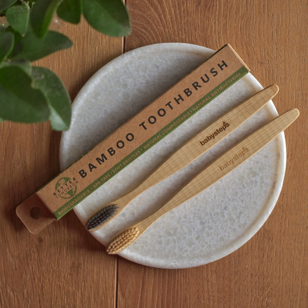 Buy Bamboo Toothbrush - Pack of 2 | Shop Verified Sustainable Tooth Brush on Brown Living™