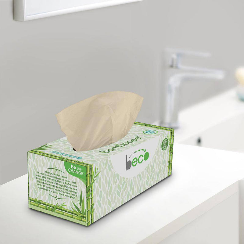 Buy Bambooee Eco-Friendly Facial Tissue Carbox - 400 Pulls | Shop Verified Sustainable Face Tissue on Brown Living™