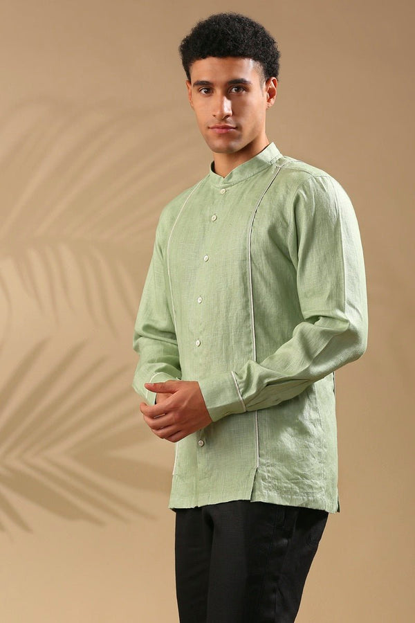 Buy Baobab Bomber Shirt - Sage Green | Shop Verified Sustainable Mens Shirt on Brown Living™