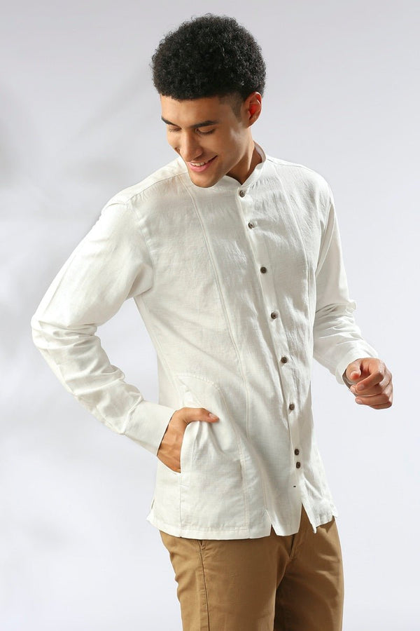 Buy Baobab Bomber Shirt - White | Shop Verified Sustainable Mens Shirt on Brown Living™