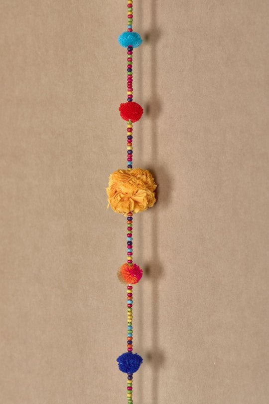 Buy Beaded Pom Pom String | Shop Verified Sustainable Wall Decor on Brown Living™