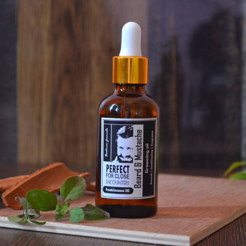 Buy Beard & Mustache Oil | Bergamot & Frankincense accents | Shop Verified Sustainable Beard Oil on Brown Living™