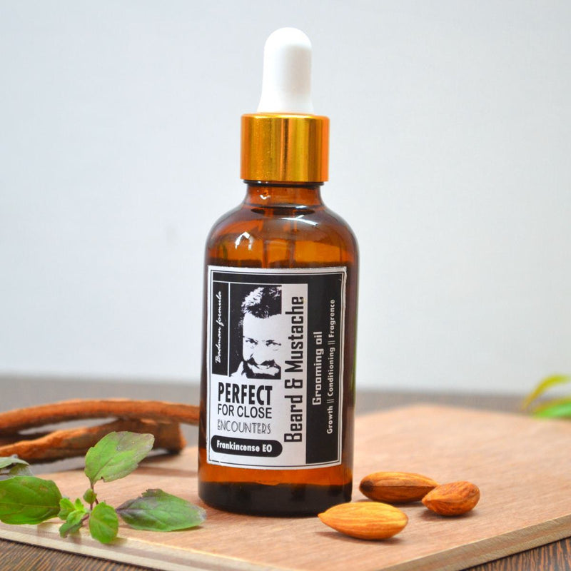 Buy Beard & Mustache Oil | Bergamot & Frankincense accents | Shop Verified Sustainable Beard Oil on Brown Living™