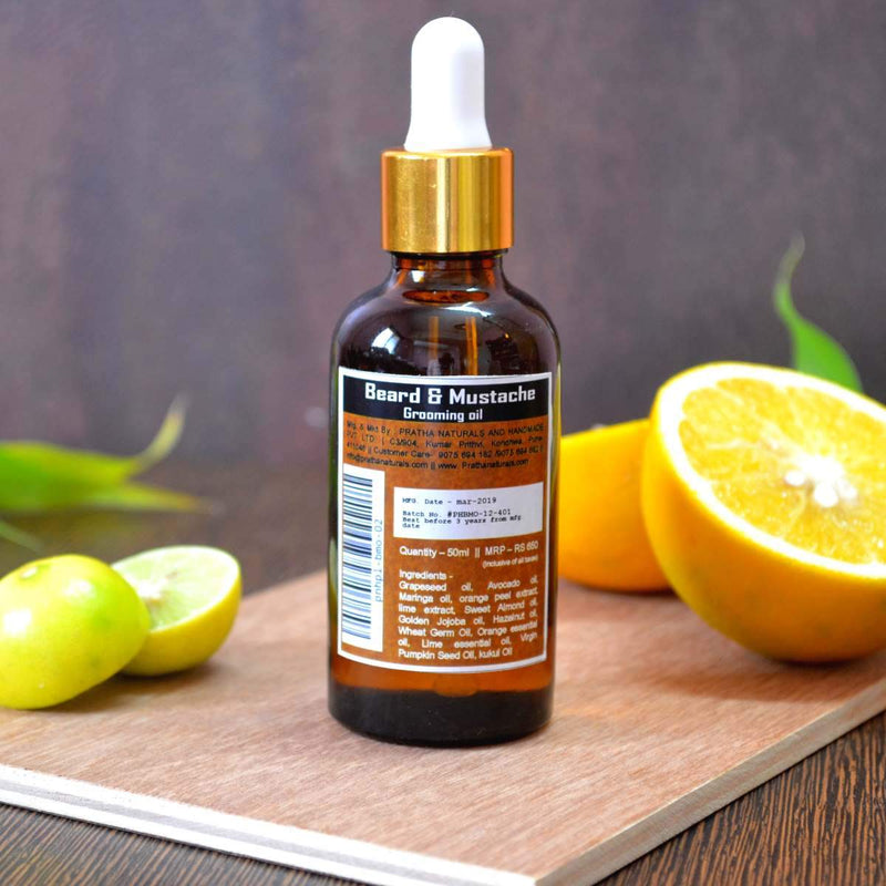 Buy Beard & Mustache Oil | Pure Citrus Botanical | Shop Verified Sustainable Essential Oils on Brown Living™