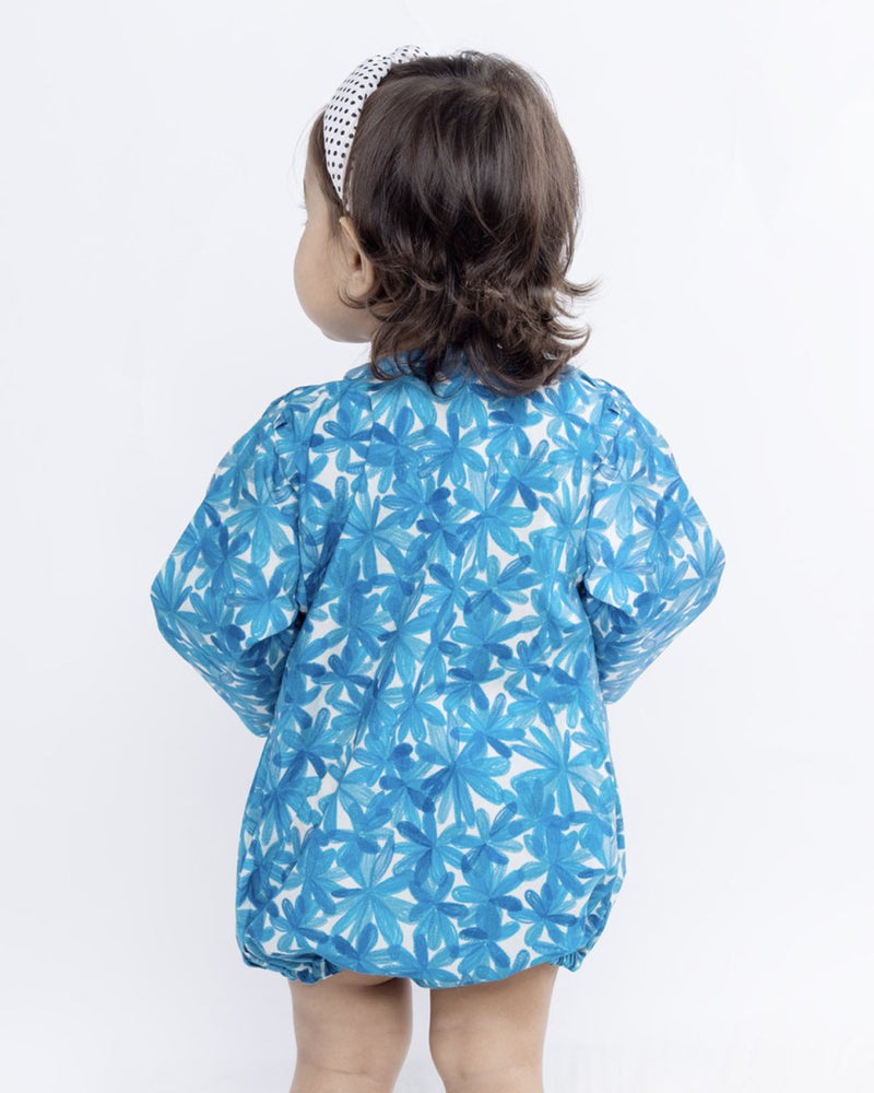 Buy Blue Blooms Unisex Oneise | Kids onesie | Made with organic cotton | Shop Verified Sustainable Kids Onesies on Brown Living™