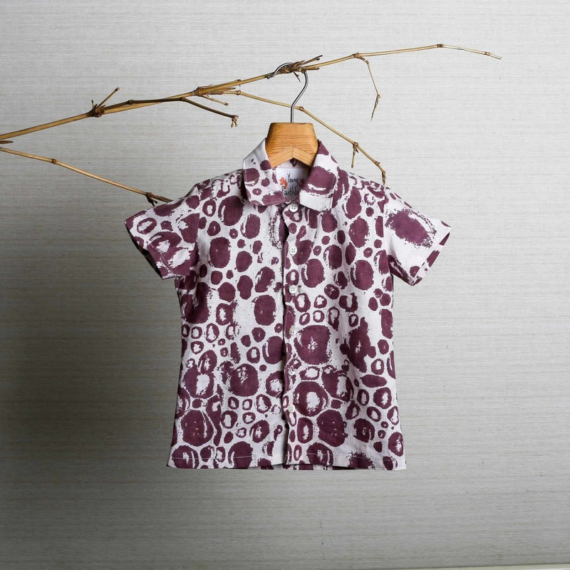 Buy Boys Donald Shirt - Berry Purple | Shop Verified Sustainable Kids Shirts on Brown Living™