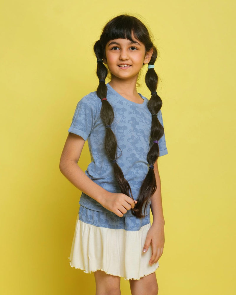 Buy Busy Shizy Blue Skirt | Shop Verified Sustainable Kids Shirts on Brown Living™