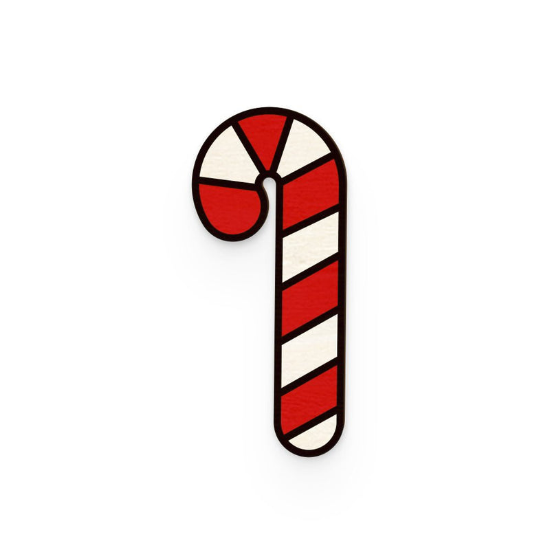 Buy Candy Cane Hand Painted Wooden Pin | Shop Verified Sustainable Products on Brown Living