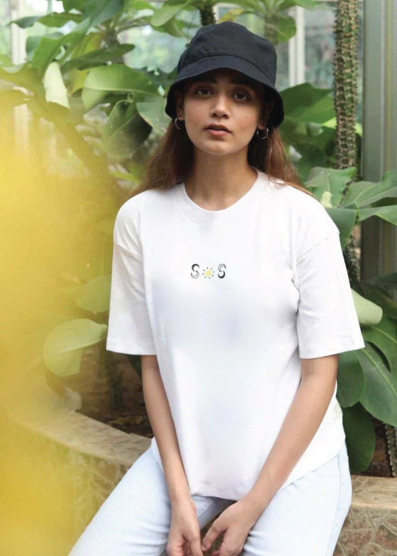 Buy Celestial SOS Organic Cotton T-shirt | Shop Verified Sustainable Womens T-Shirt on Brown Living™