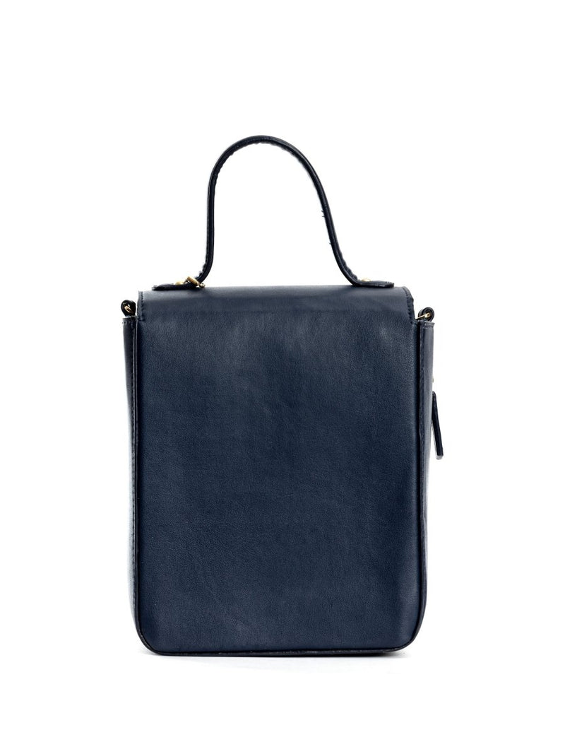 Buy Ceres (Navy blue) | Women's bag made with Cactus Leather | Shop Verified Sustainable Satchel Bag on Brown Living™