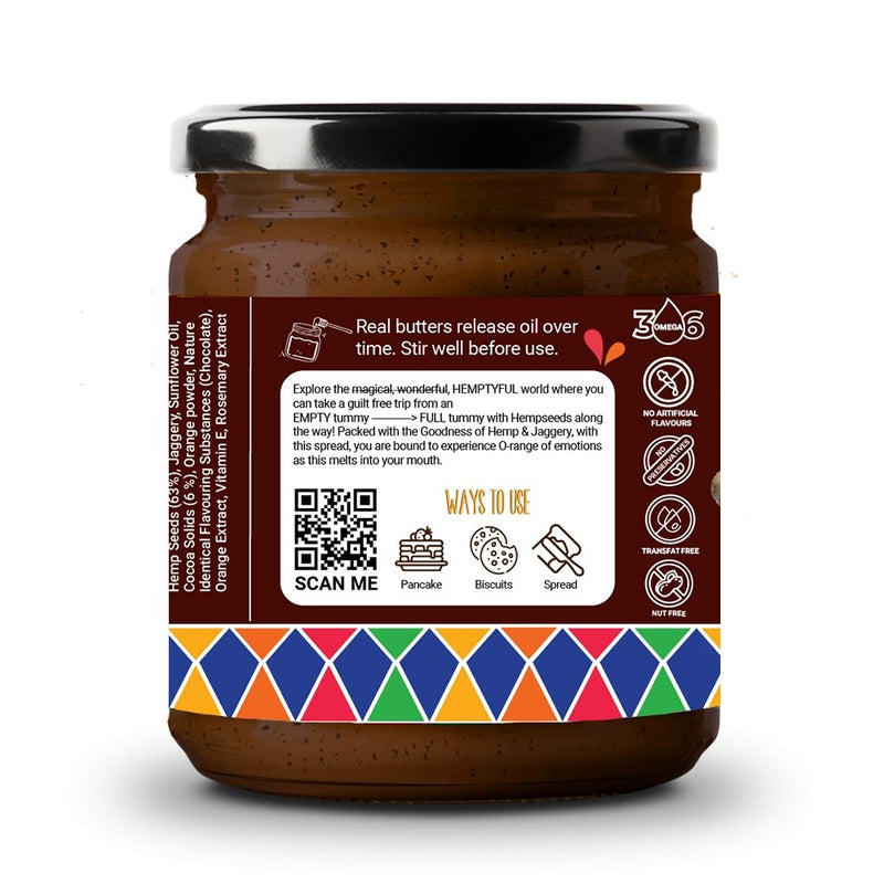 Buy Chocolate Orange Hemp Spread - 180gm | Shop Verified Sustainable Jams & Spreads on Brown Living™