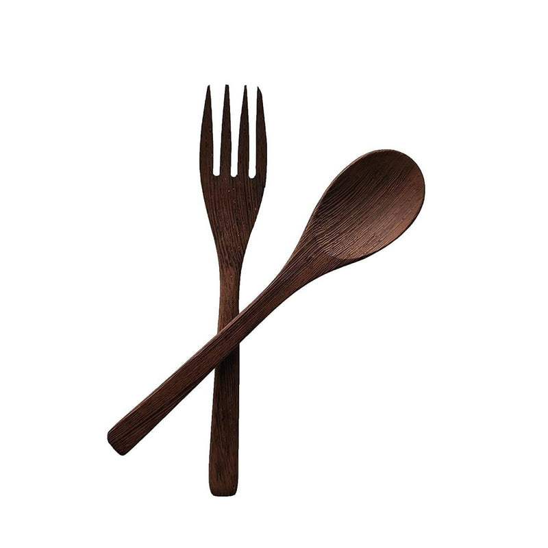 Buy Coconut Bowl 500ml & Wooden Cutlery | Shop Verified Sustainable Cutlery Kit on Brown Living™