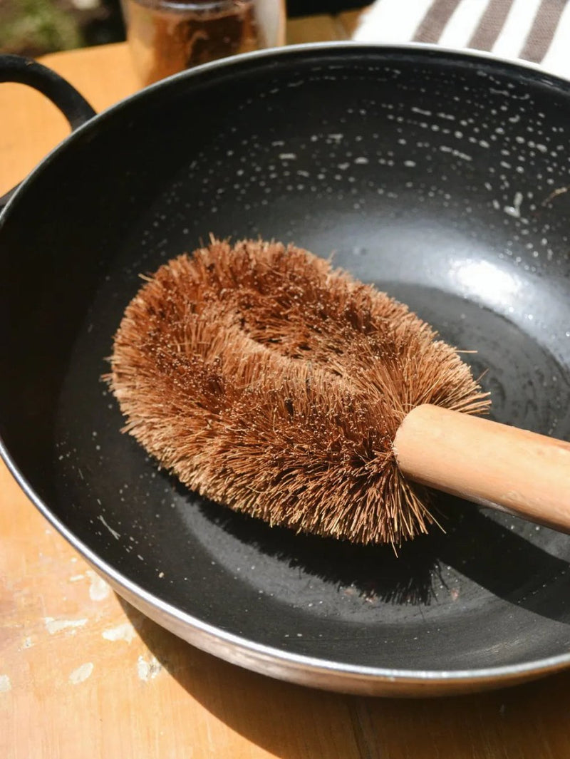 Buy Coconut Fiber – Long Handle Pot Brush | Shop Verified Sustainable Cleaning Supplies on Brown Living™