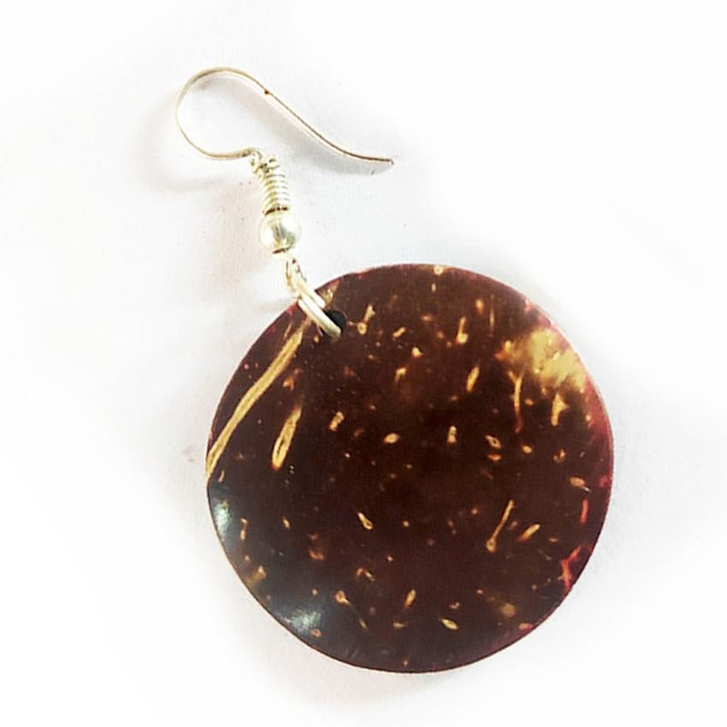 Buy Coconut Shell Earrings Round Shape | Shop Verified Sustainable Womens Earrings on Brown Living™