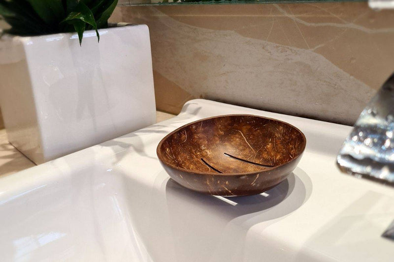 Buy Coconut Shell Ecofriendly Soap Dish set of 2 | Shop Verified Sustainable Bath Accessories on Brown Living™