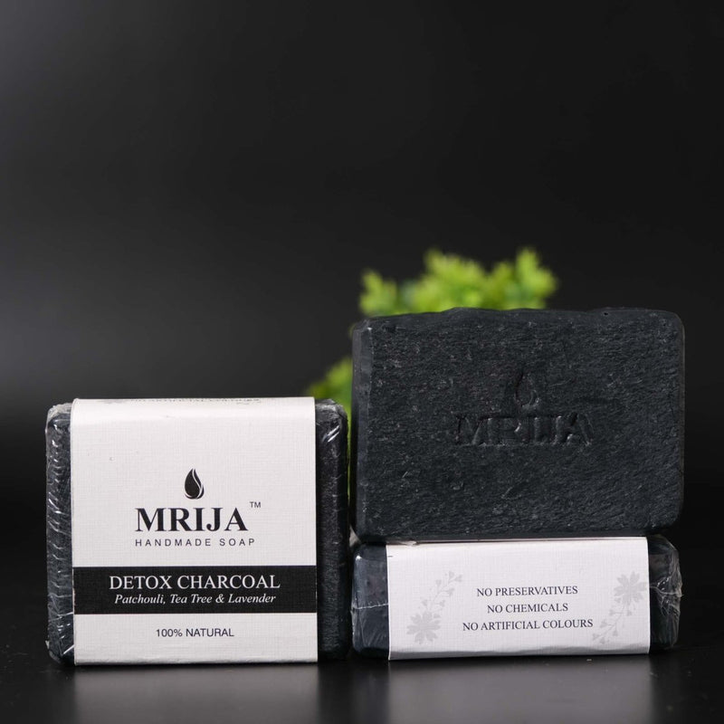 Buy Cold process Detox Charcoal made with tea tree oil | Deep Cleansing bar soap | 100 gms | Shop Verified Sustainable Body Soap on Brown Living™