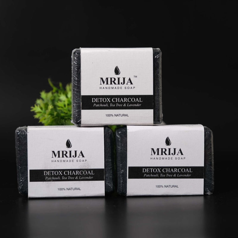 Buy Cold process Detox Charcoal made with tea tree oil | Deep Cleansing bar soap | 100 gms | Shop Verified Sustainable Body Soap on Brown Living™