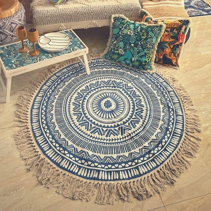 Buy Copy of Round Boho Rug & Meditation Mat | Shop Verified Sustainable Products on Brown Living