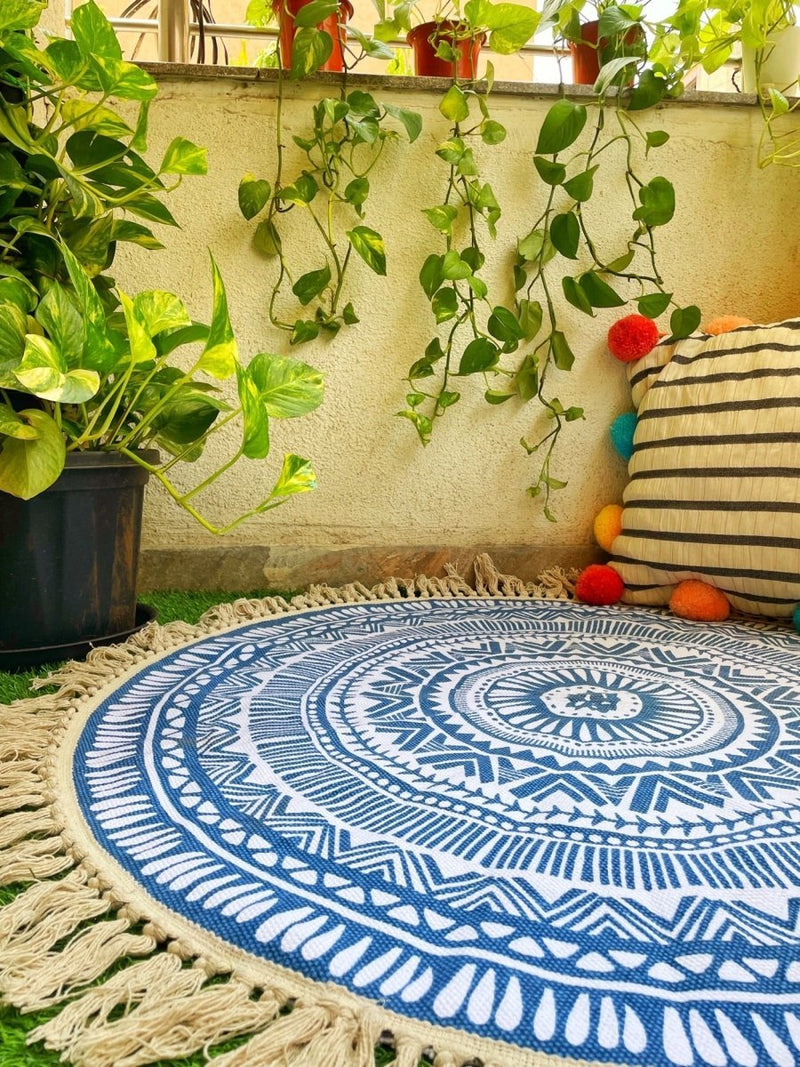 Buy Copy of Round Boho Rug & Meditation Mat | Shop Verified Sustainable Products on Brown Living