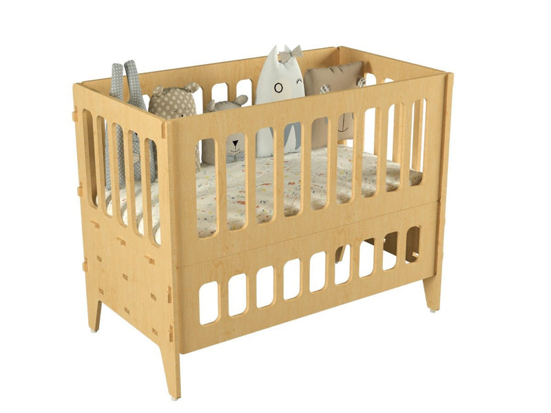 Buy Coral Coconut | Wooden Baby Crib - Small | Shop Verified Sustainable Decor & Artefacts on Brown Living™