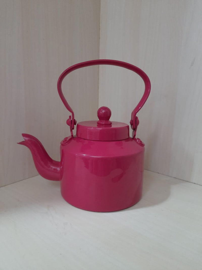 Buy Cutting Chai Aluminium Kettle Print- Dark Pink- 1000 ml | Shop Verified Sustainable Beverage Accessories on Brown Living™