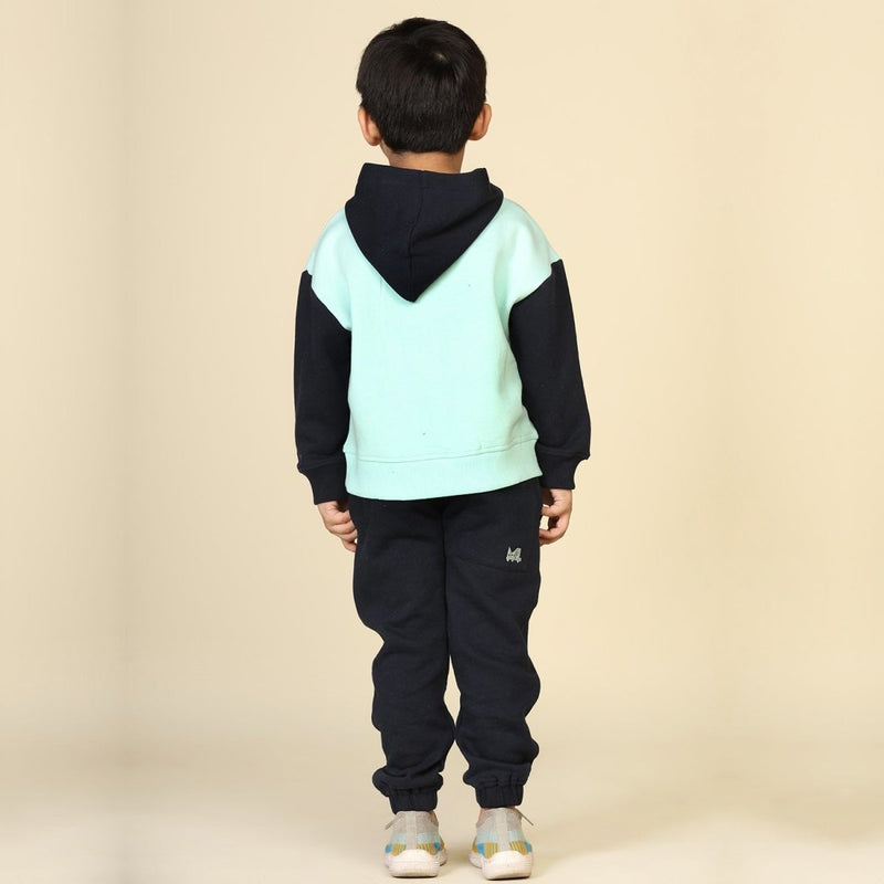 Buy Dark Blue Unisex Joggers in Cotton Fleece | Planet First | Shop Verified Sustainable Kids Pajamas on Brown Living™