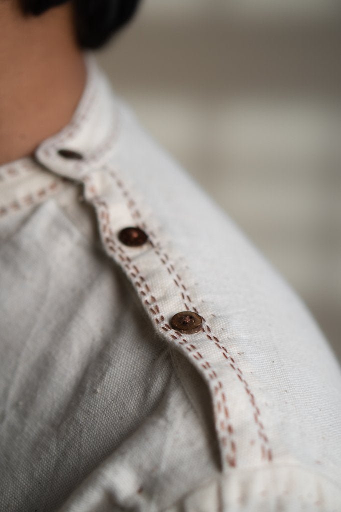 Buy Dawning Shoulder Placket Shirt | Kala cotton | Shop Verified Sustainable Mens Shirt on Brown Living™