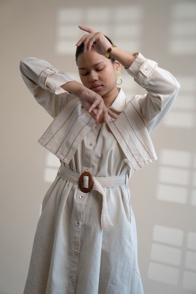 Buy Dawning Trench Dress with Cropped Jacket | Shop Verified Sustainable Womens Jacket on Brown Living™