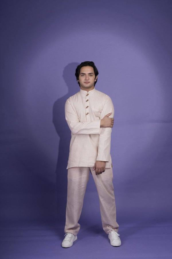 Buy Dearly Beloved Hemp Kurta And Dearly Beloved Hemp Pants Set | Shop Verified Sustainable Mens Kurta on Brown Living™