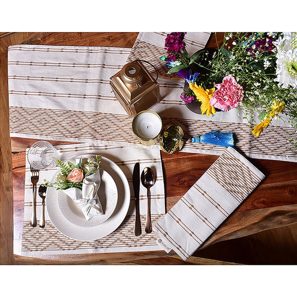 Buy Diamond Ribbed Cotton Table Placemat (Set Of 2) | Shop Verified Sustainable Table Essentials on Brown Living™