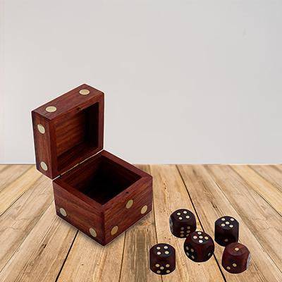 Buy Handcrafted Box and 5 Dice Set Paperweight Puzzle | Shop Verified Sustainable Learning & Educational Toys on Brown Living™