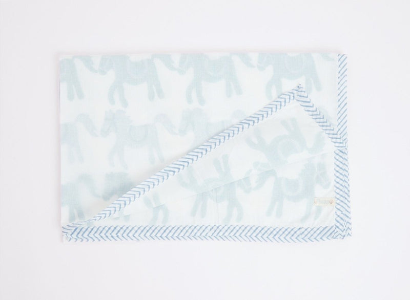 Buy Dohar - I Am Going To The Circus - Teal | Shop Verified Sustainable Bed Linens on Brown Living™