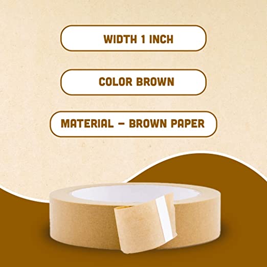 Buy Eco Friendly Paper Adhesive Tape | 1 inch x 50 Mtrs | Pack Of 4 | Shop Verified Sustainable Packing Tape on Brown Living™