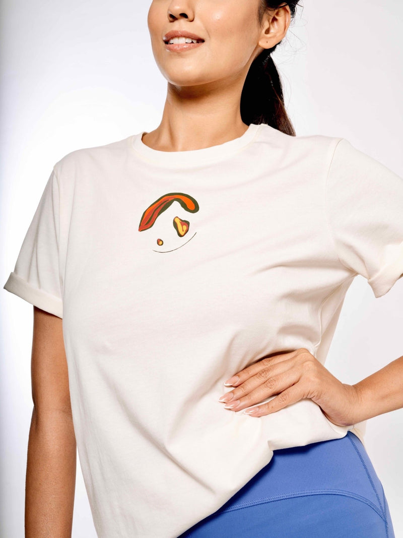 Ecocentric- 100% Organic Cotton Unisex Tee - White | Verified Sustainable Womens T-Shirt on Brown Living™