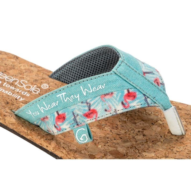 Buy Flamingo Blue Sustainable and Vegan Flip Flops | Shop Verified Sustainable Womens Flip Flops on Brown Living™