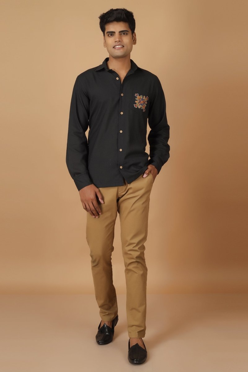 Buy Folklore Ahir Mens Cotton Shirt | Shop Verified Sustainable Products on Brown Living