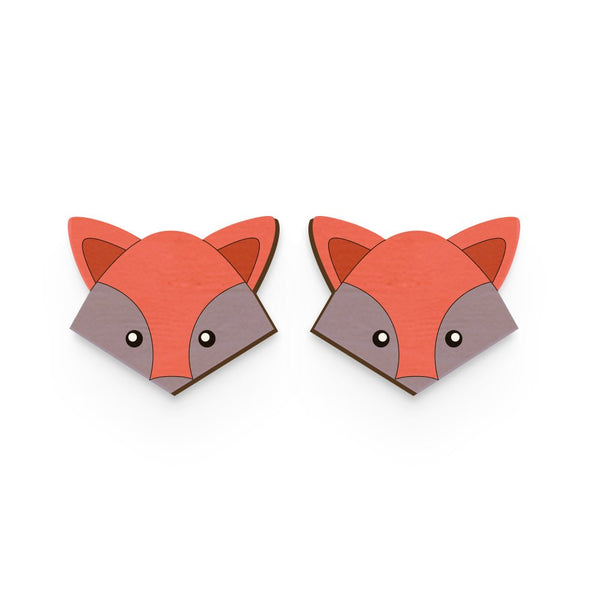 Buy Foxy Hand Painted Wooden Earring | Shop Verified Sustainable Products on Brown Living