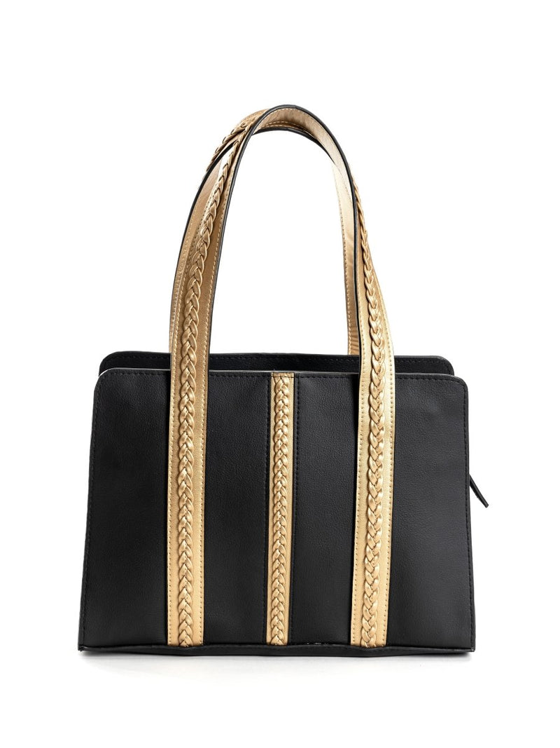 Buy Gaia (Black & Gold) | Women's Bag made with Cactus Leather | Shop Verified Sustainable Womens Handbag on Brown Living™