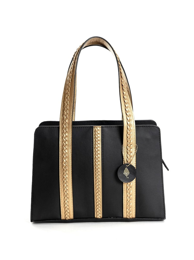 Gaia (Black & Gold) | Women's Bag made with Cactus Leather | Verified Sustainable Womens Handbag on Brown Living™