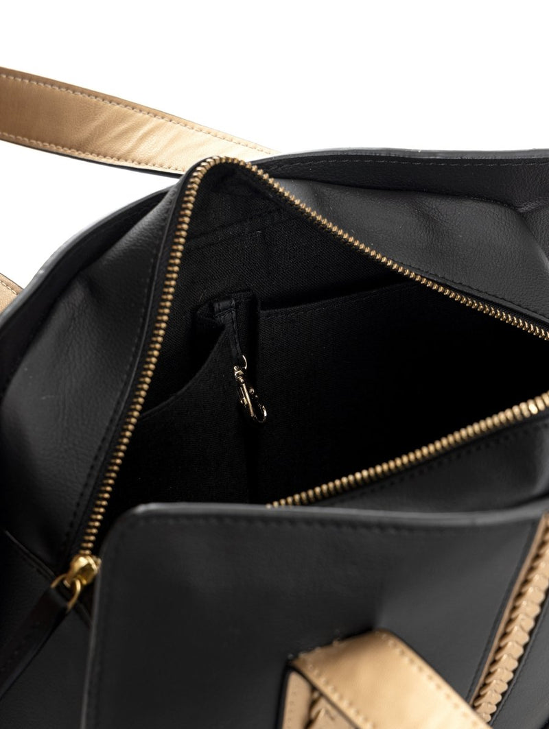 Gaia (Black & Gold) | Women's Bag made with Cactus Leather | Verified Sustainable Womens Handbag on Brown Living™