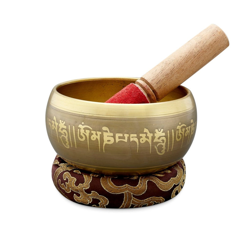 Buy Gold Sacred Mantra Bowls | 5.5 Inches | Shop Verified Sustainable Musical Instruments on Brown Living™