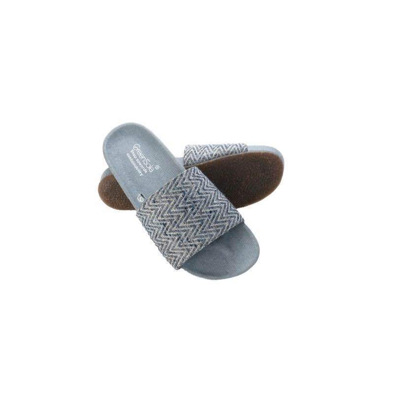 Buy Grey Meander Sustainable and Vegan Slides | Shop Verified Sustainable Mens Sliders on Brown Living™