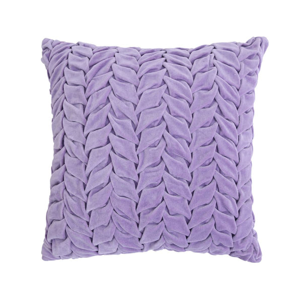 Buy Hand Pleated Petal Lavender Cushion Cover 18x18 inches | Shop Verified Sustainable Covers & Inserts on Brown Living™