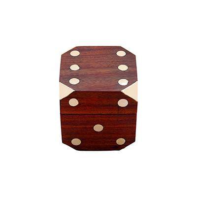 Buy Handcrafted Wooden Box and 5 Dice Set Paperweight Puzzles | Shop Verified Sustainable Paperweights on Brown Living™