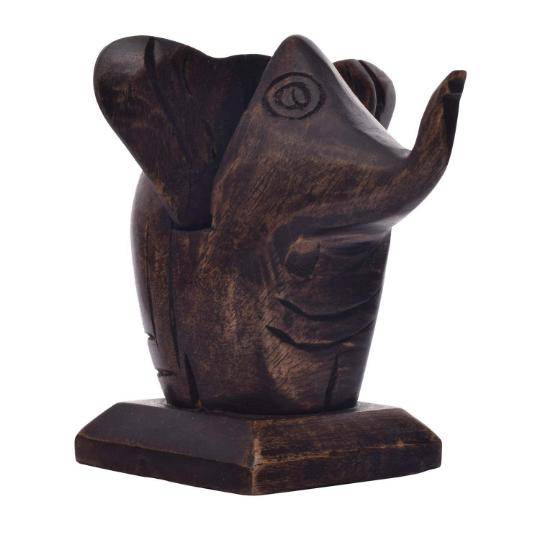 Buy Elephant Lovers Wooden Spectacle Holder | Table Organiser | Shop Verified Sustainable Table Decor on Brown Living™