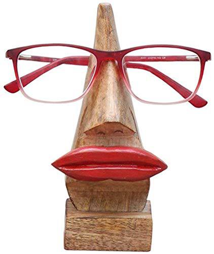 Buy Handmade Wooden Nose Shaped Eyeglass Holder | Home Decor | Shop Verified Sustainable Table Decor on Brown Living™