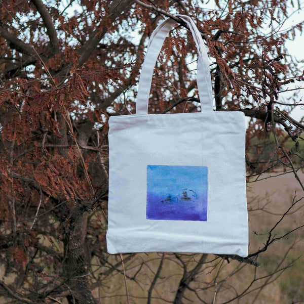 Buy Handpainted Sea Bath Tote Bag | Shop Verified Sustainable Tote Bag on Brown Living™