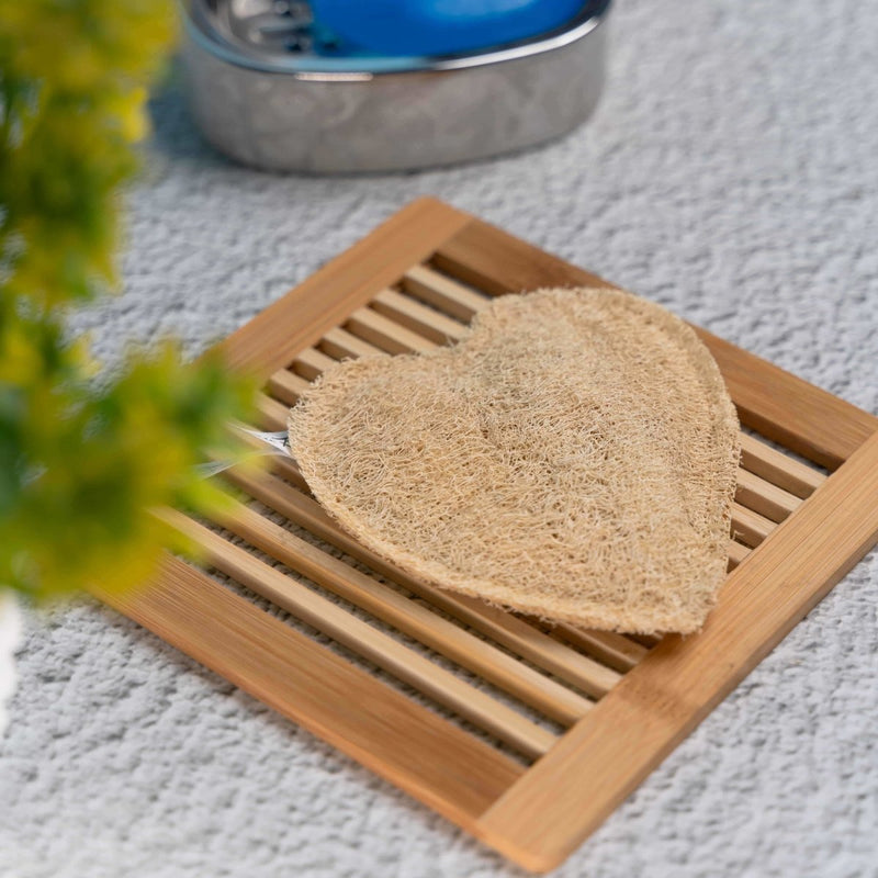 Buy Heart shape Loofah Pack of 2 | Shop Verified Sustainable Body Scrub on Brown Living™