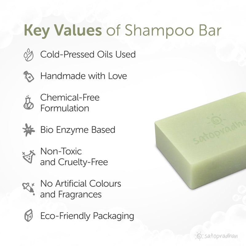 Buy Herbal Shampoo Bar with Reetha, Shikakai & Amla- 100g | Shop Verified Sustainable Hair Shampoo Bar on Brown Living™