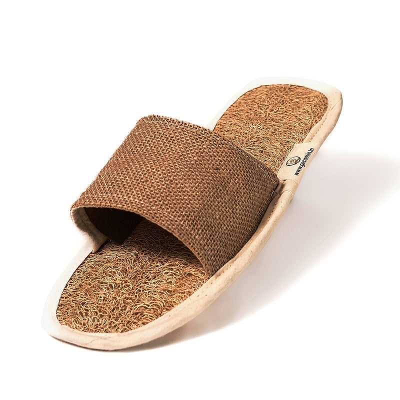 Buy Indoor slippers – Banana Loofah Open Toe Slidder | Shop Verified Sustainable Products on Brown Living